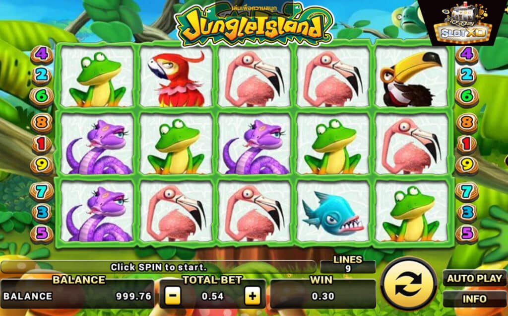 ตัวอย่างสล็อต Jungle Island