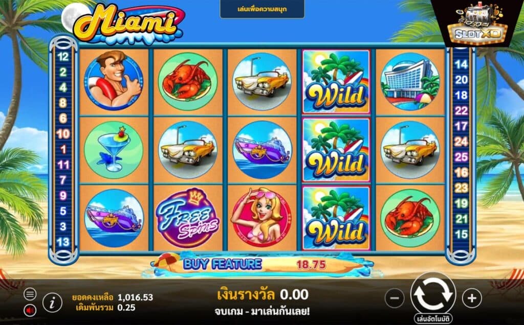 ตัวอย่างสล็อต Miami
