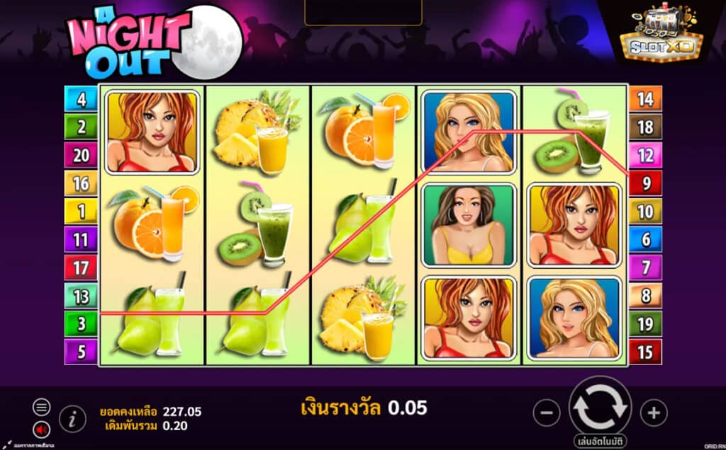 ตัวอย่างสล็อต A Night Out