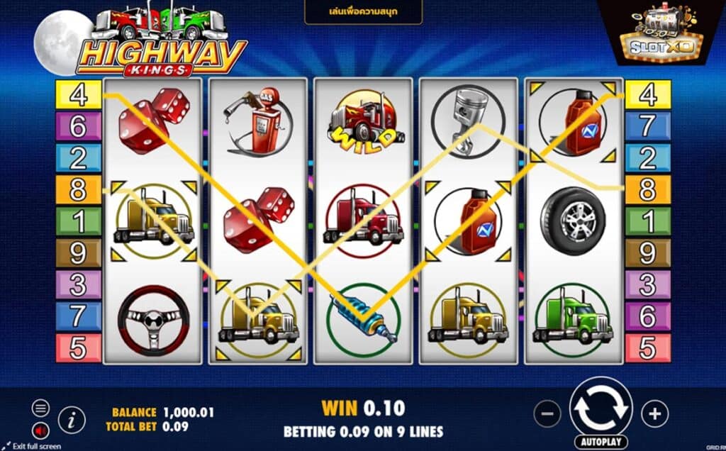 ตัวอย่างสล็อต Highway Kings