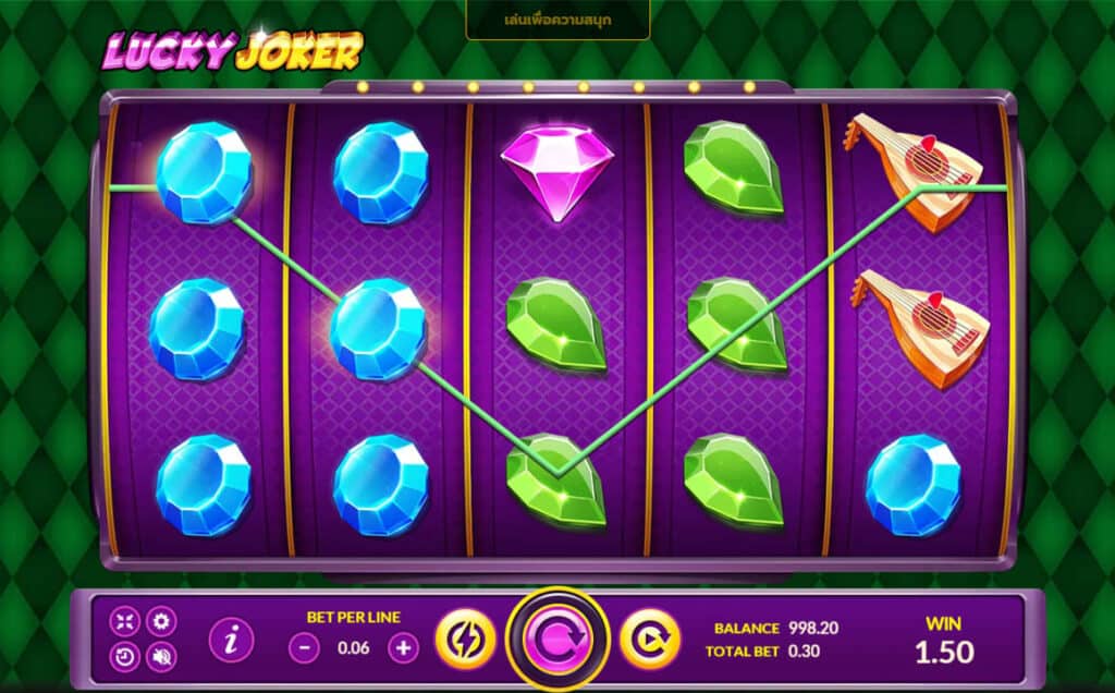ตัวอย่างสล็อต Lucky Joker