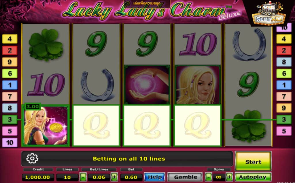 ตัวอย่างสล็อต Lucky Lady's Charm