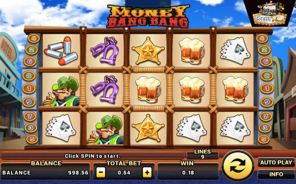 ตัวอย่างสล็อต Money Bang Bang
