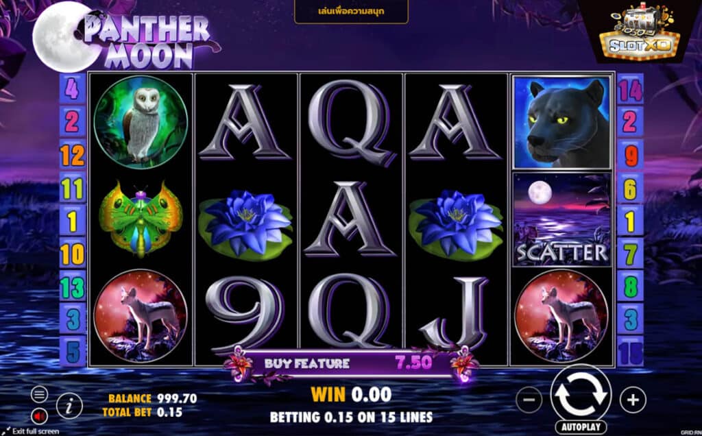 ตัวอย่างสล็อต Panther Moon