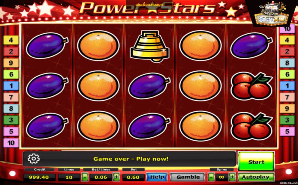 ตัวอย่างสล็อต Power Stars